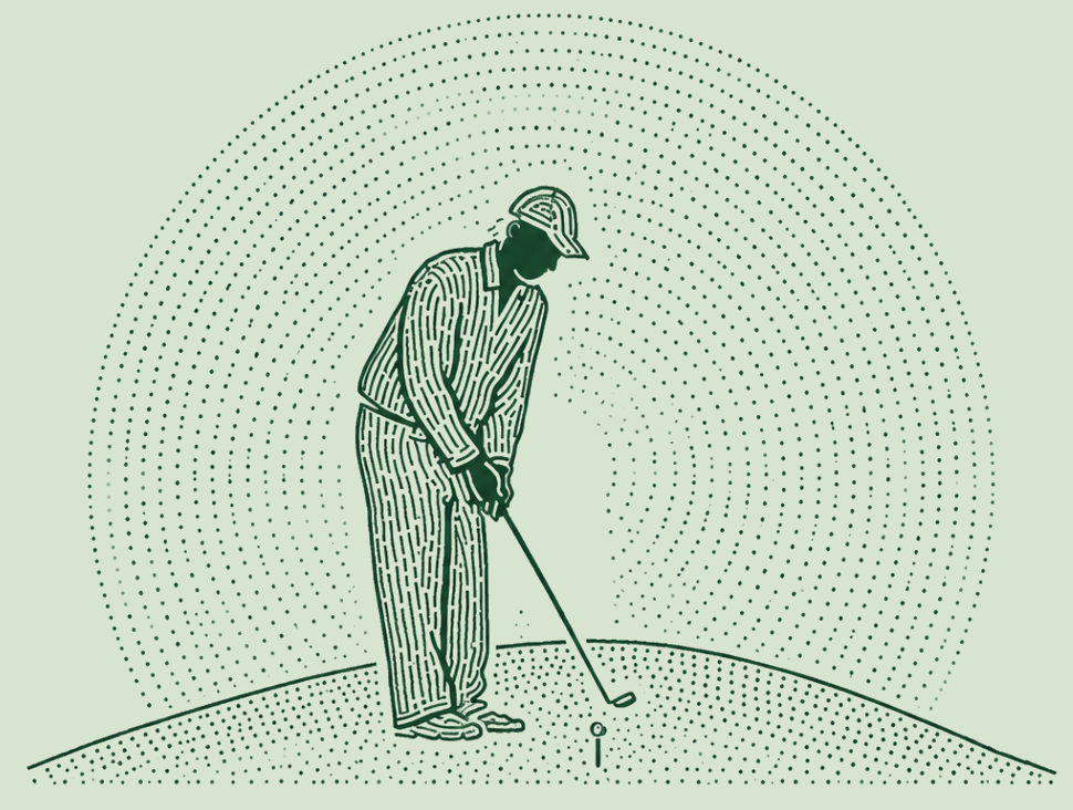 Line art golfer logo for People Helping People